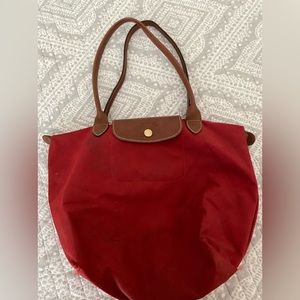 Longchamp red purse small size used condition see pics